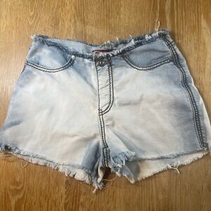 Younique Jean Shorts Vintage Y2K Low-rise Frayed Hem Sz 3‎
